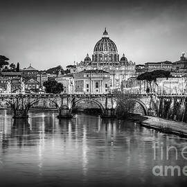 The Majestic Tiber, Rome, Italy, BW by Liesl Walsh