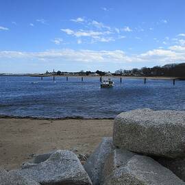 The Mouth of the Saco River from the Pier in Camp Ellis, Maine