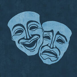 The Muses Of Tragedy and Comedy 02 - Minimal - Monochromatic Boho Abstract by Studio Grafiikka