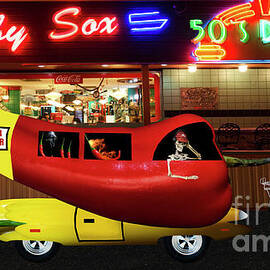 The Oscar Peppermobile Cruising the Bobby Sox Diner by Bob Christopher