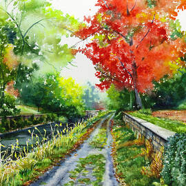 The Path by the Canal by Patricia Allingham Carlson