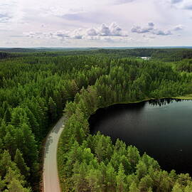 The Road in Seitseminen. Kirkaslammi by Jouko Lehto