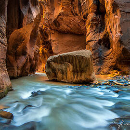 Where Canyons Meet - Virgin River Narrows - Limited Edition  by Photos By Thom