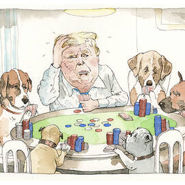 The State of Play For A Poker-Playing President by Barry Blitt