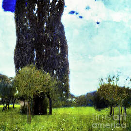 The Tall Poplar Tree I by Gustav Klimt 1900 Painting by M G