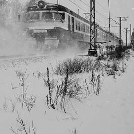 the train arrives exactly on schedule Latvia  by Aleksandrs Drozdovs