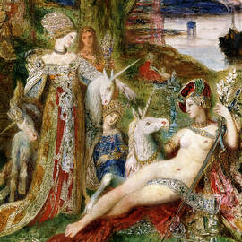 The Unicorns, 1885 by Gustave Moreau
