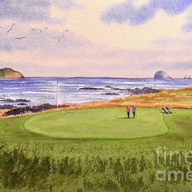 The West Links Golf Course North Berwick Scotland by Bill Holkham