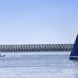 The Yacht with Blue Sails by Lynn Bolt