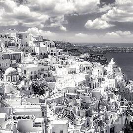 Thera - Fira City on Santorini - Greece BW by Stefano Senise wall art fineart travel destinations