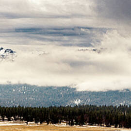 Thomspon Peak Stormy Panorama by Mike Lee