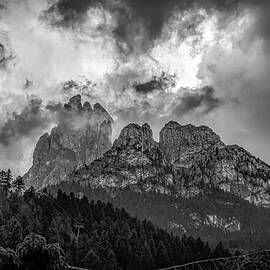 Three Mountain Peaks in the Dolomites by Norma Brandsberg