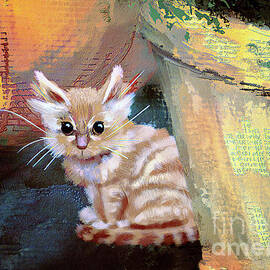 Tiny Hopeful Kitten by Lois Bryan
