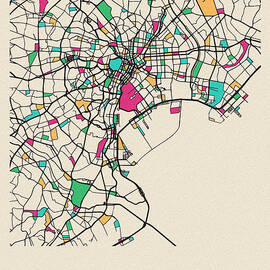 Tokyo, Japan City Map by Inspirowl Design