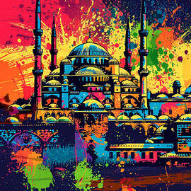 Topkapi Palace Turkey Vibrant Colorful Mosque Architecture by Clark Leffler