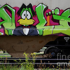 Train Graffiti Saskatchewan 2 by Bob Christopher
