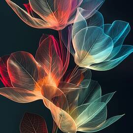Translucent Colorful Flowers by Terry Hi