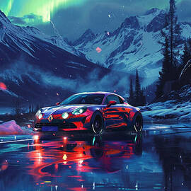 Transportation Renault Alpine A110 Abstract Sky by Clark Leffler