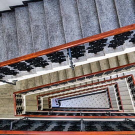 Trapezoid Stairwell Prague by David Berg