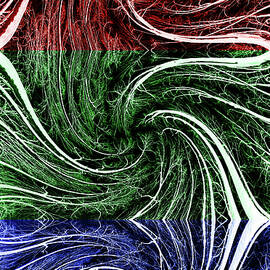 Tripping in the RGB Forest - VERTICAL format Psychedelic modern art forest scene by Peter Herman