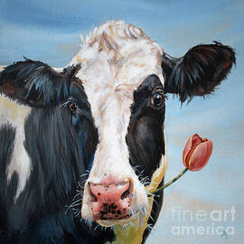 Trouble 6.0 - Holstein Cow by Annie Troe