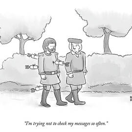 Trying Not To Check My Messages by Paul Noth