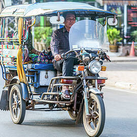Tuk Tuk Driver In Vientiane-003-C by David Allen Pierson