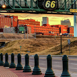 Tulsa Tribute To Route 66 And A Downtown Tulsa Sunrise by Gregory Ballos