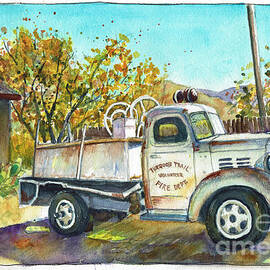 Turquoise Trail Fire Department Truck by Susan Herbst