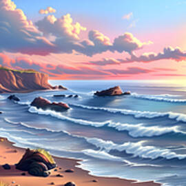 Twilight Blooms beside the Coastal Sands