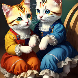 Two Feline Friends by Bliss Of Art