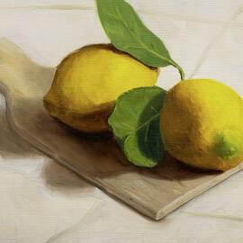 Two Lemon Still Life by Michael Mills