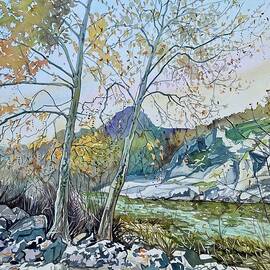 Two Sycamores by the Dam by Luisa Millicent