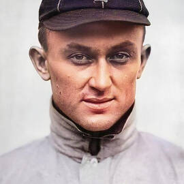 Ty Cobb Colorized and Enhanced Photograph 20230624 by Wingsdomain Art and Photography