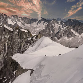 Up high on the Aguille du Midi _ French Alps by Dave Williams