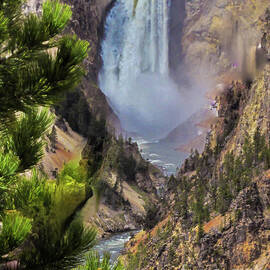 Upper Waterfall Yellowstone by Robert Bales