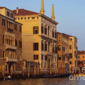 Venice Sunset - Grand Canal - Towards Rialto Bridge 6 by Jenny Rainbow