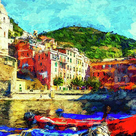 Vernazza Harbor - Digital Painting