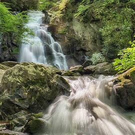 Spring at Spruce Flat Falls in the Great Smoky Mtns National  Park 