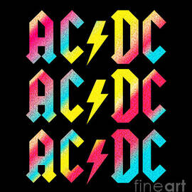 Vintage ACDC Retro Glitter Colorful by Kirania Finest