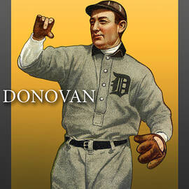 Vintage Baseball Player Donovan Design by Art Lahr