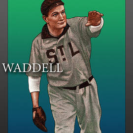 Vintage Baseball Player Waddell Design by Art Lahr