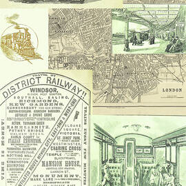 Vintage British Railroad Advertisements Collage  by Shelli Fitzpatrick