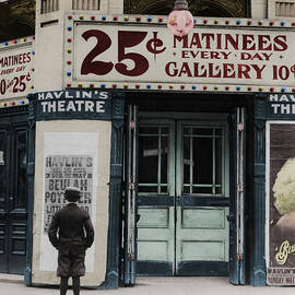 Vintage Movie Theater Marquee - St. Louis - 1910 - Colorized by War Is Hell Store