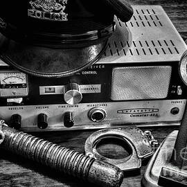 Vintage Police Communications black and white by Paul Ward