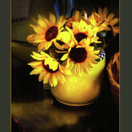 Vintage Sunflowers  by Harriet Feagin
