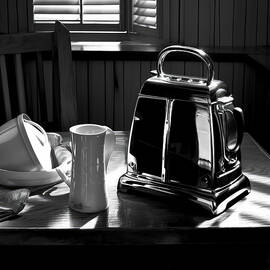 Vintage Toaster and Dishes on Table by YoPedro