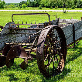 Vintage Wood Wagon Plow by Jennifer White