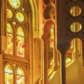 Warm Light Through Stained Glass Windows by Lindley Johnson