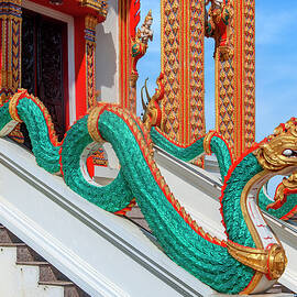 Wat Nong Ja Bok Phra Ubosot Naga Guardian DTHNR0242 by Gerry Gantt